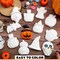 12 Set Halloween Ceramics to Paint DIY Painting Kits with Unpainted Pumpkin